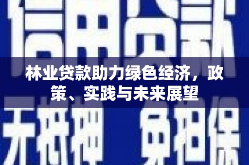 北镇林业贷款助力绿色经济，政策、实践与未来展望